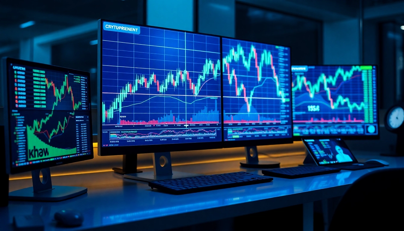Aicoin real-time crypto market data displaying trending charts on multiple devices for secure trading analysis.