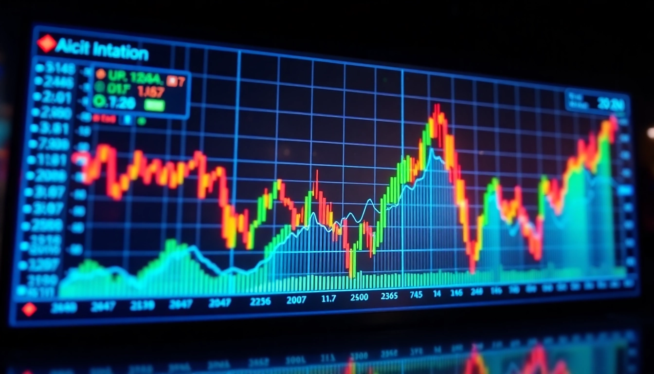 Dynamic aicoin market analysis with modern digital charts and data visualization for trading